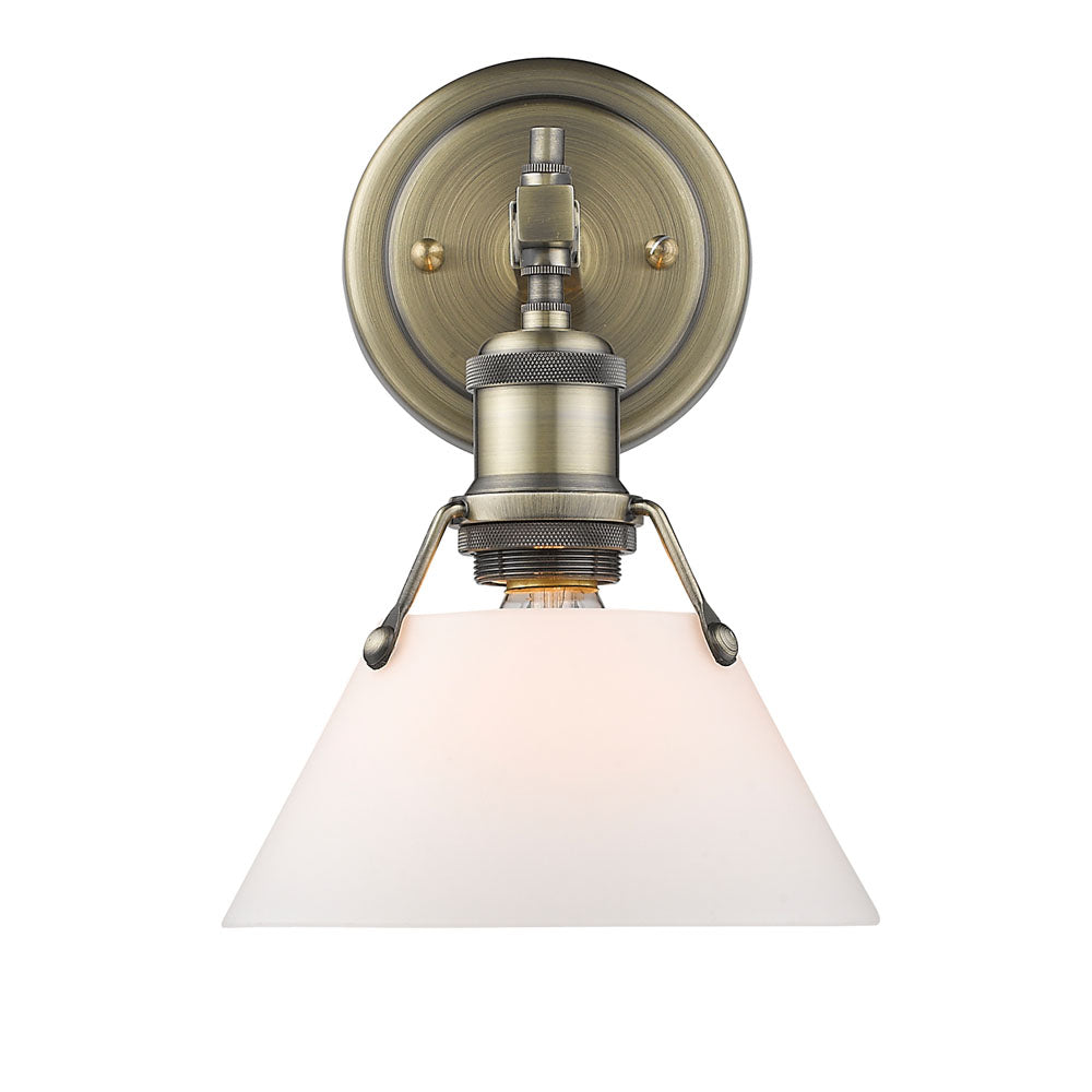 Golden - 3306-BA1 AB-OP - One Light Bath Vanity - Orwell - Aged Brass