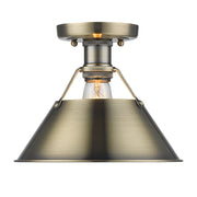 Golden - 3306-FM AB-AB - One Light Flush Mount - Orwell - Aged Brass