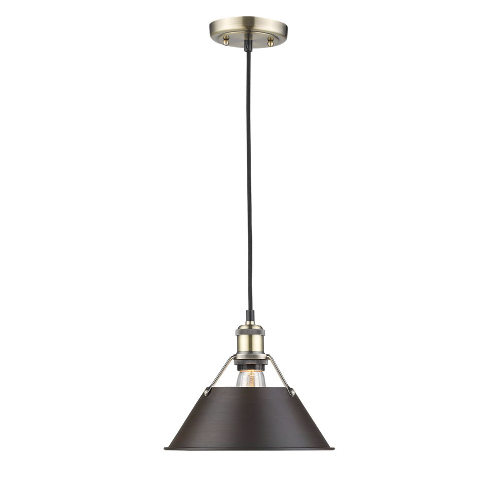 Golden - 3306-M AB-RBZ - One Light Pendant - Orwell - Aged Brass