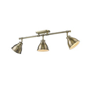 Golden - 3602-3SF AB-AB - Three Light Semi-Flush Mount - Duncan - Aged Brass