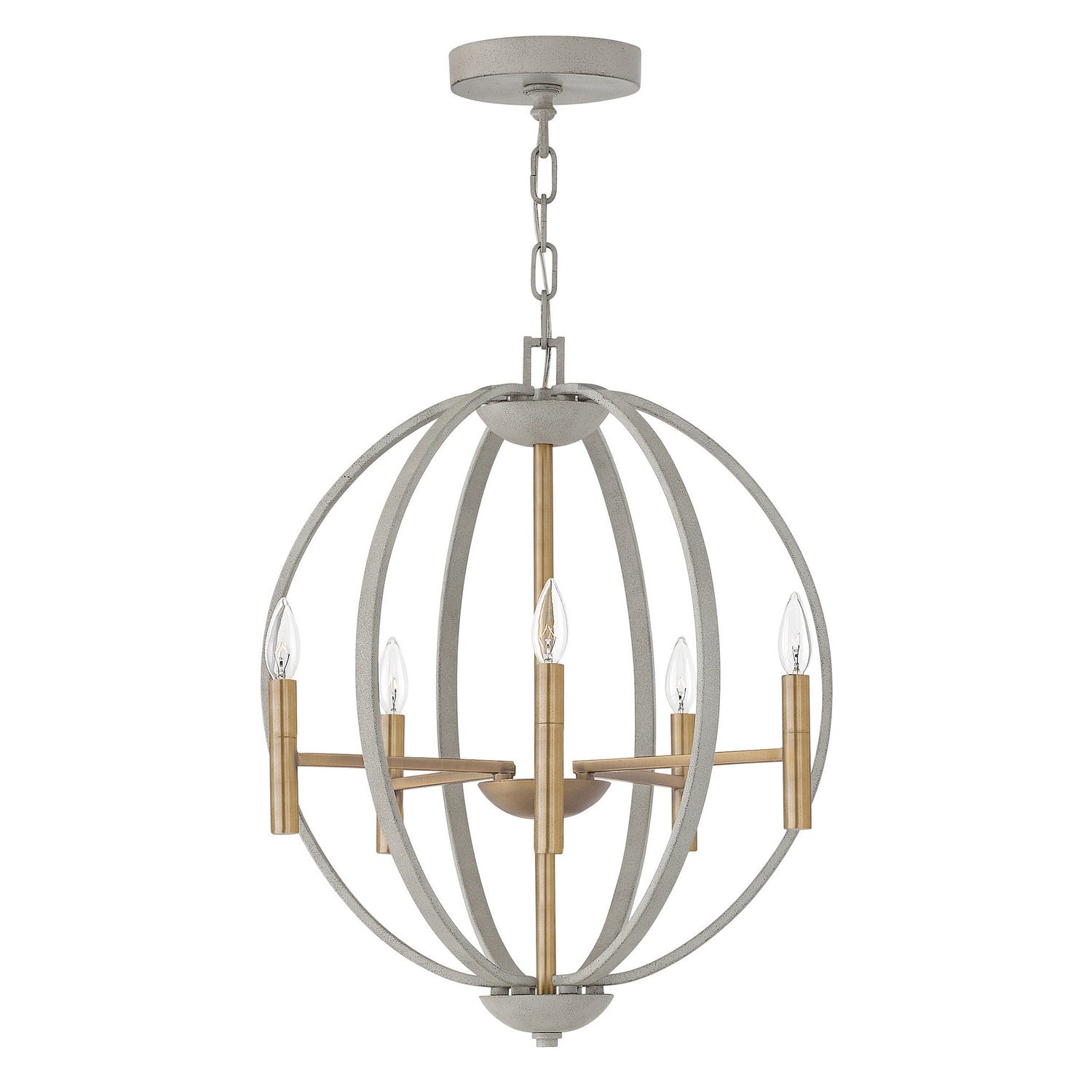 Hinkley - 3466CG - LED Foyer Pendant - Euclid - Cement Gray