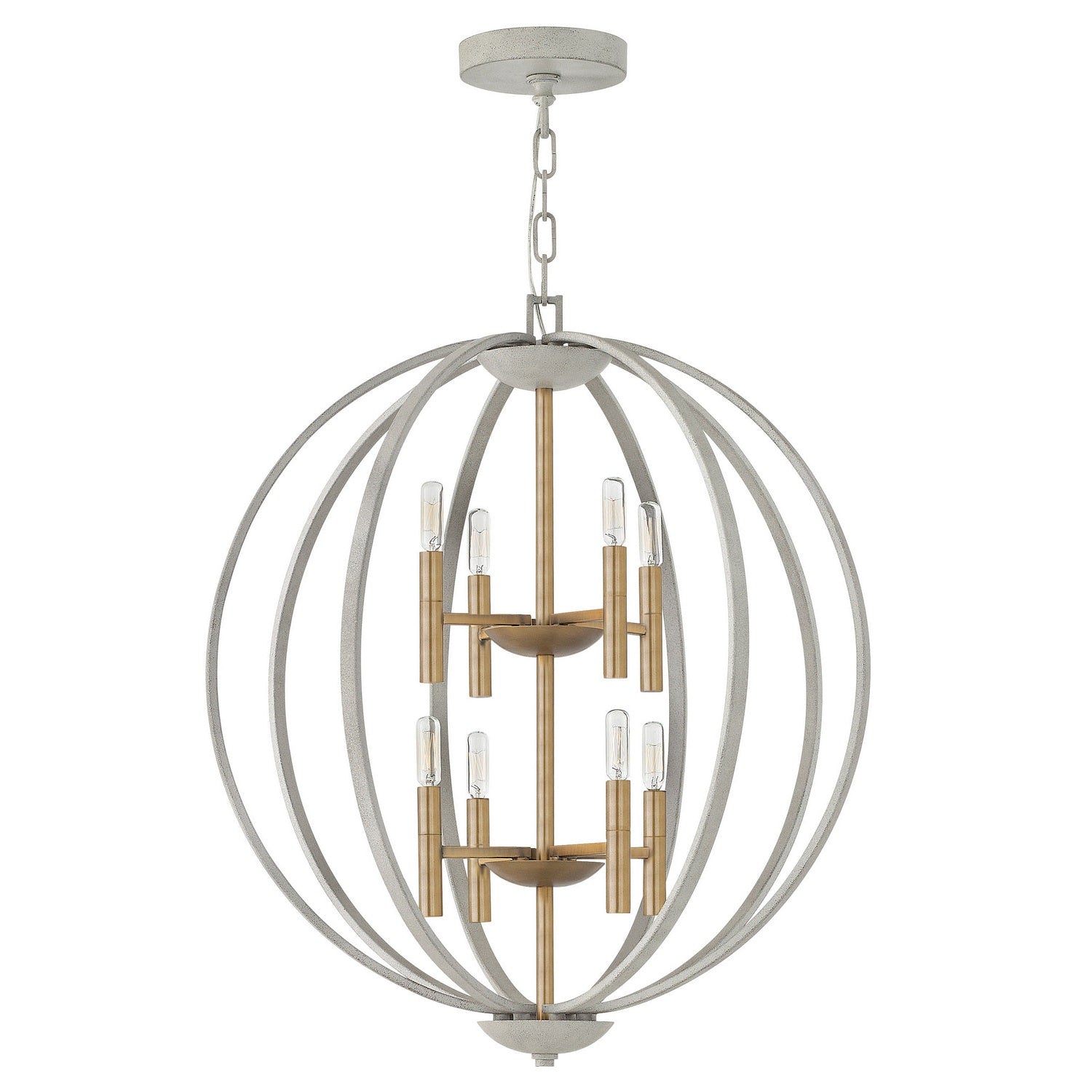 Hinkley - 3468CG - LED Foyer Pendant - Euclid - Cement Gray
