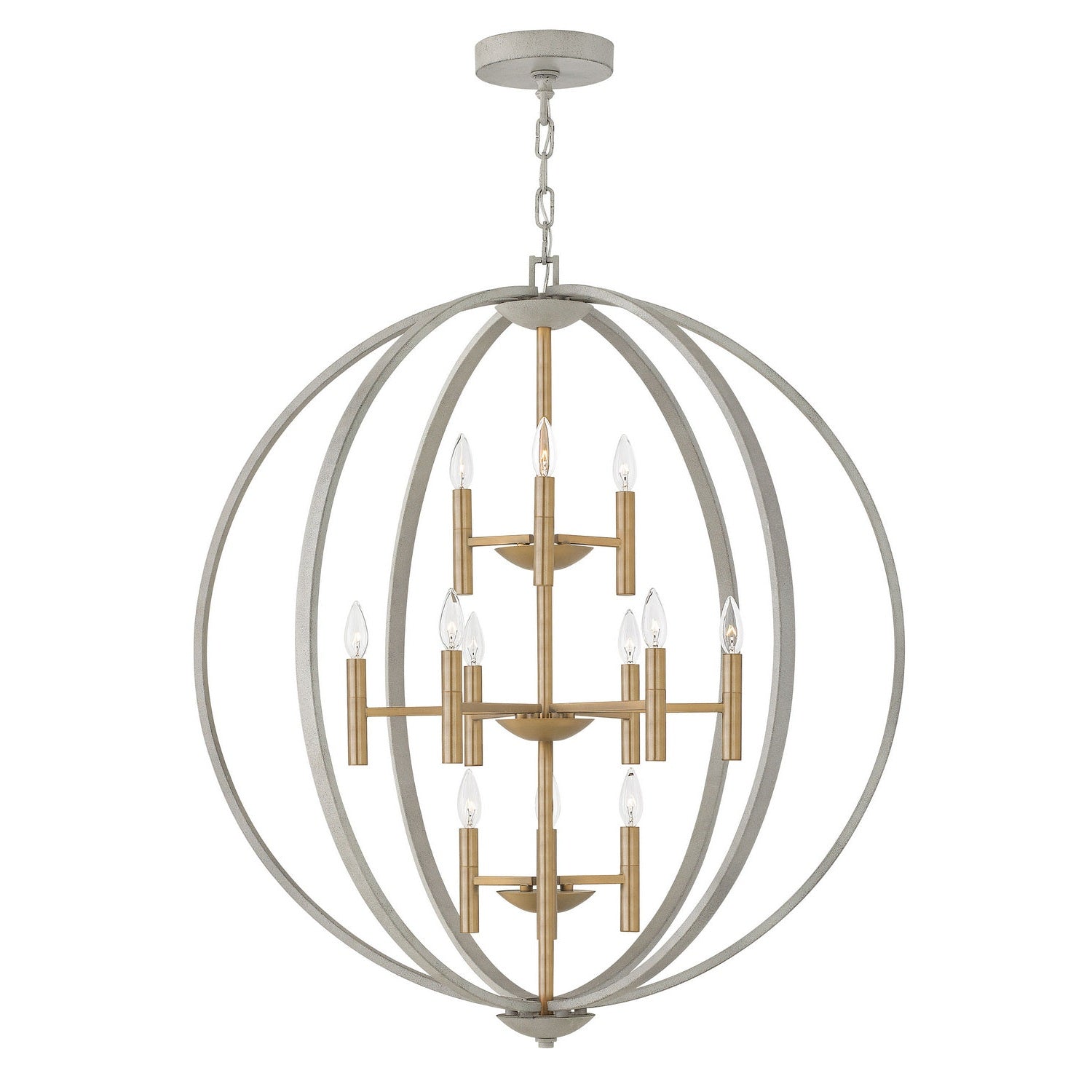 Hinkley - 3469CG - LED Foyer Chandelier - Euclid - Cement Gray
