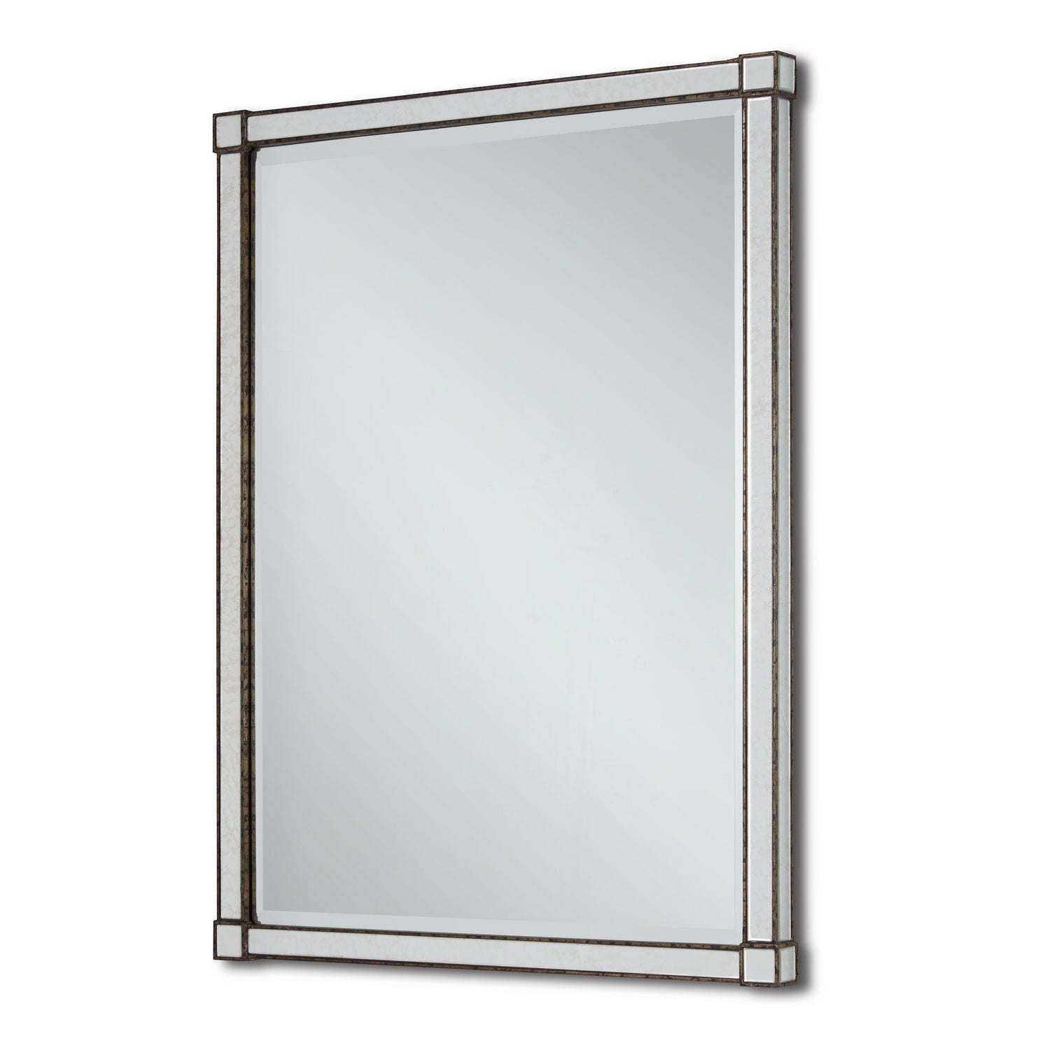 Currey and Company - 1000-0008 - Mirror - Monarch - Painted Silver Viejo/Light Antique Mirror