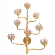 Currey and Company - 5000-0058 - Eight Light Wall Sconce - Agave Americana Collection - Dark Contemporary Gold Leaf