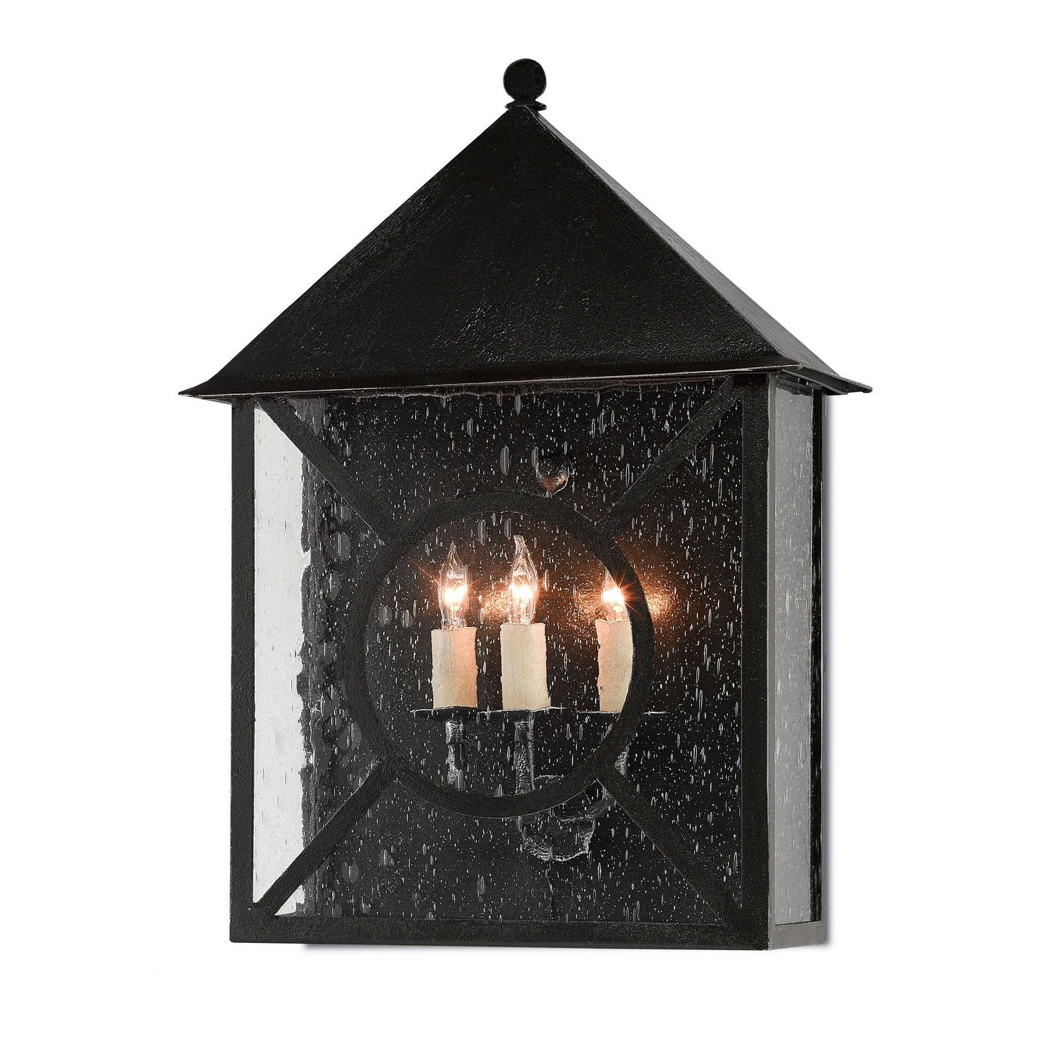 Currey and Company - 5500-0002 - Three Light Outdoor Wall Sconce - Ripley Collection - Midnight