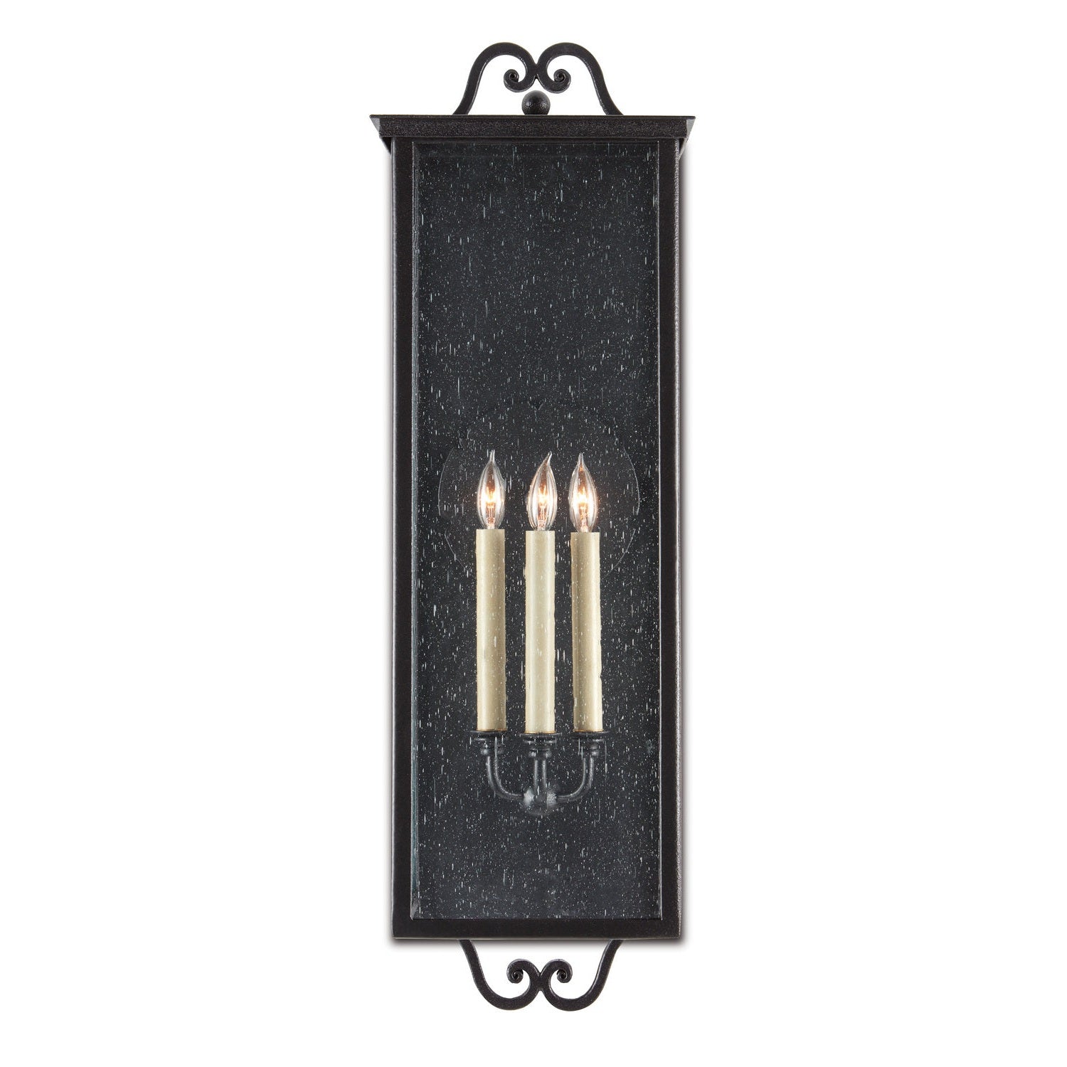 Currey and Company - 5500-0007 - Three Light Outdoor Wall Sconce - Giatti Collection - Midnight