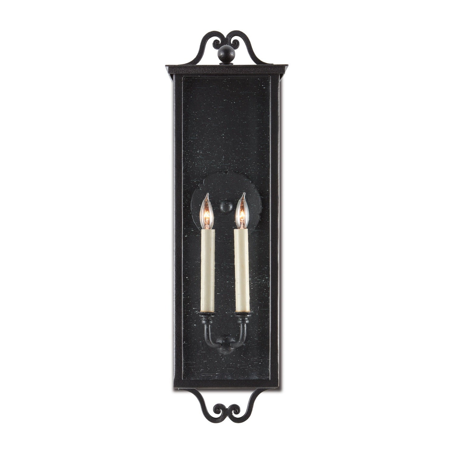 Currey and Company - 5500-0008 - Two Light Outdoor Wall Sconce - Giatti Collection - Midnight