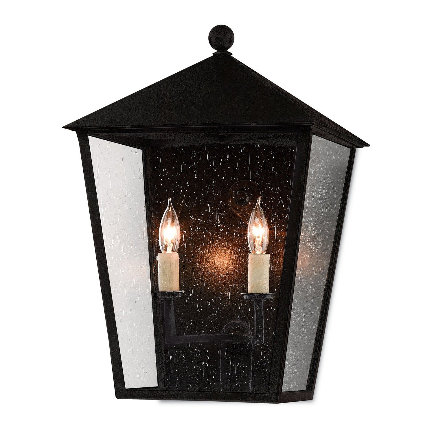Currey and Company - 5500-0011 - Two Light Outdoor Wall Sconce - Bening Collection - Midnight