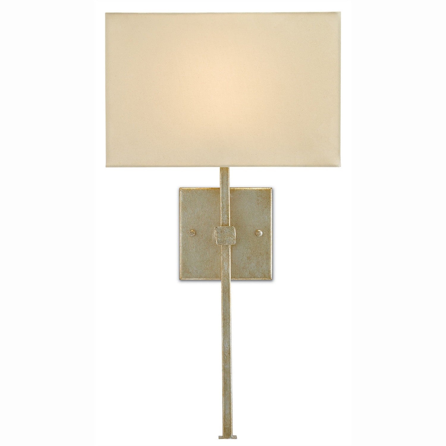 Currey and Company - 5900-0004 - One Light Wall Sconce - Ashdown Collection - Silver Leaf