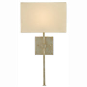 Currey and Company - 5900-0004 - One Light Wall Sconce - Ashdown Collection - Silver Leaf