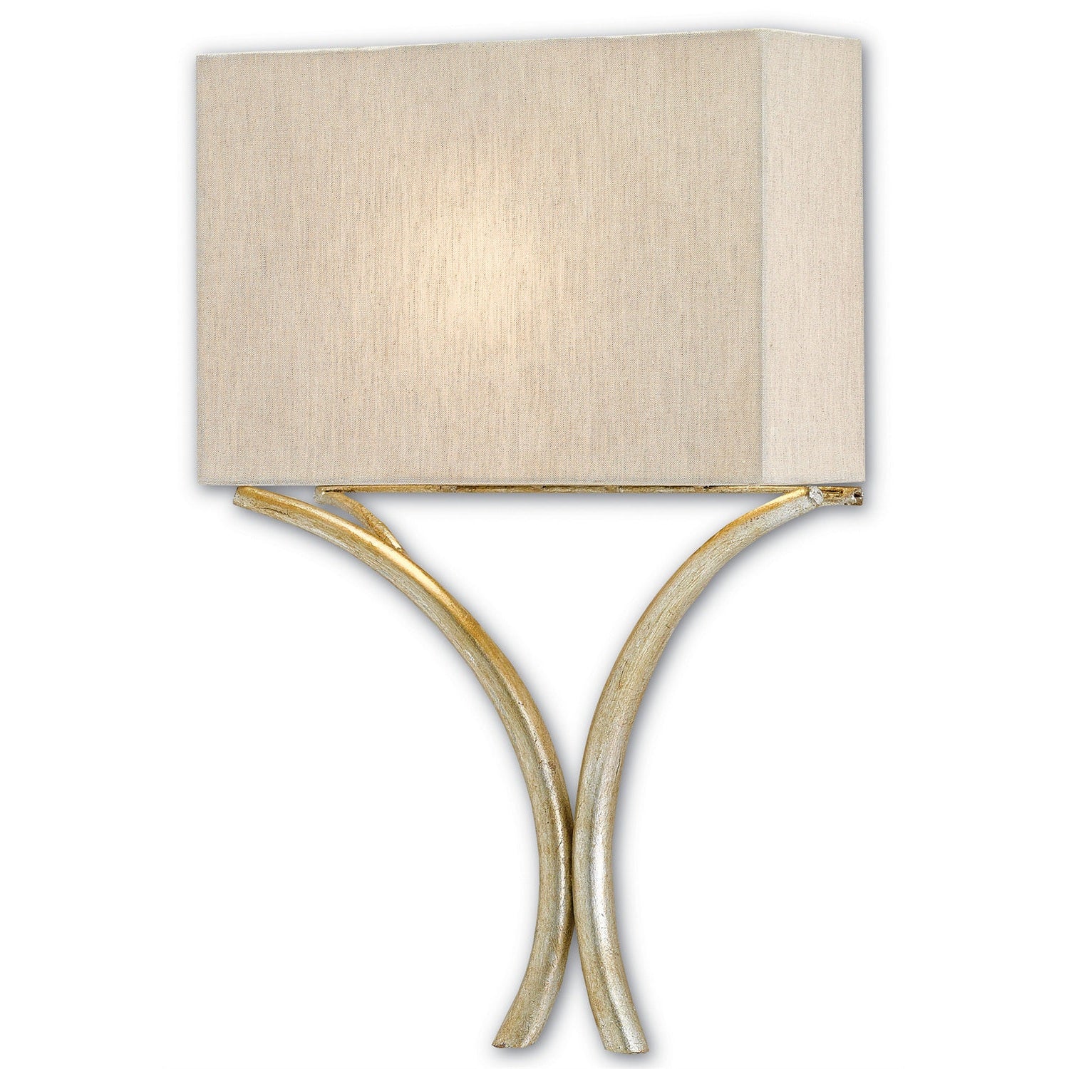 Currey and Company - 5900-0006 - One Light Wall Sconce - Cornwall Collection - Silver Leaf