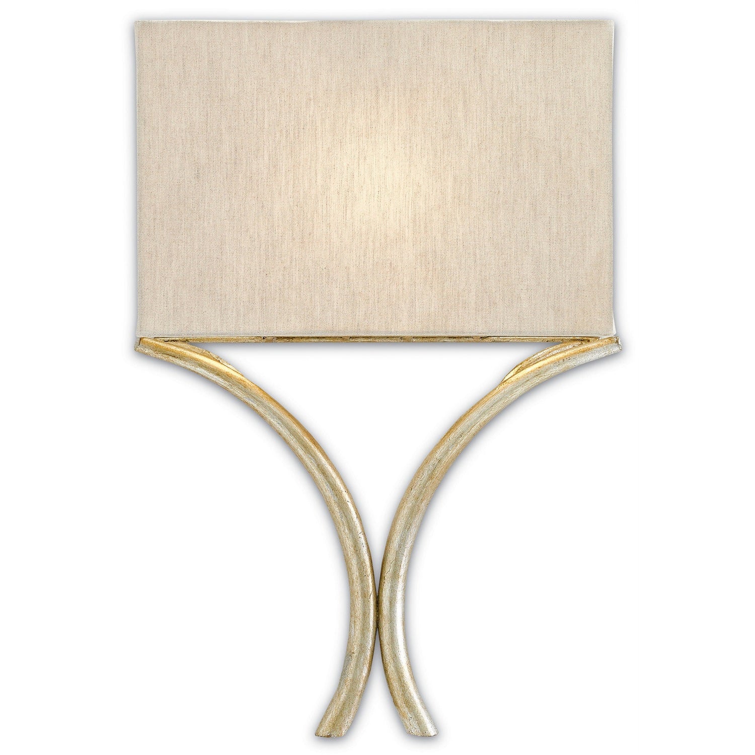 Currey and Company - 5900-0006 - One Light Wall Sconce - Cornwall Collection - Silver Leaf