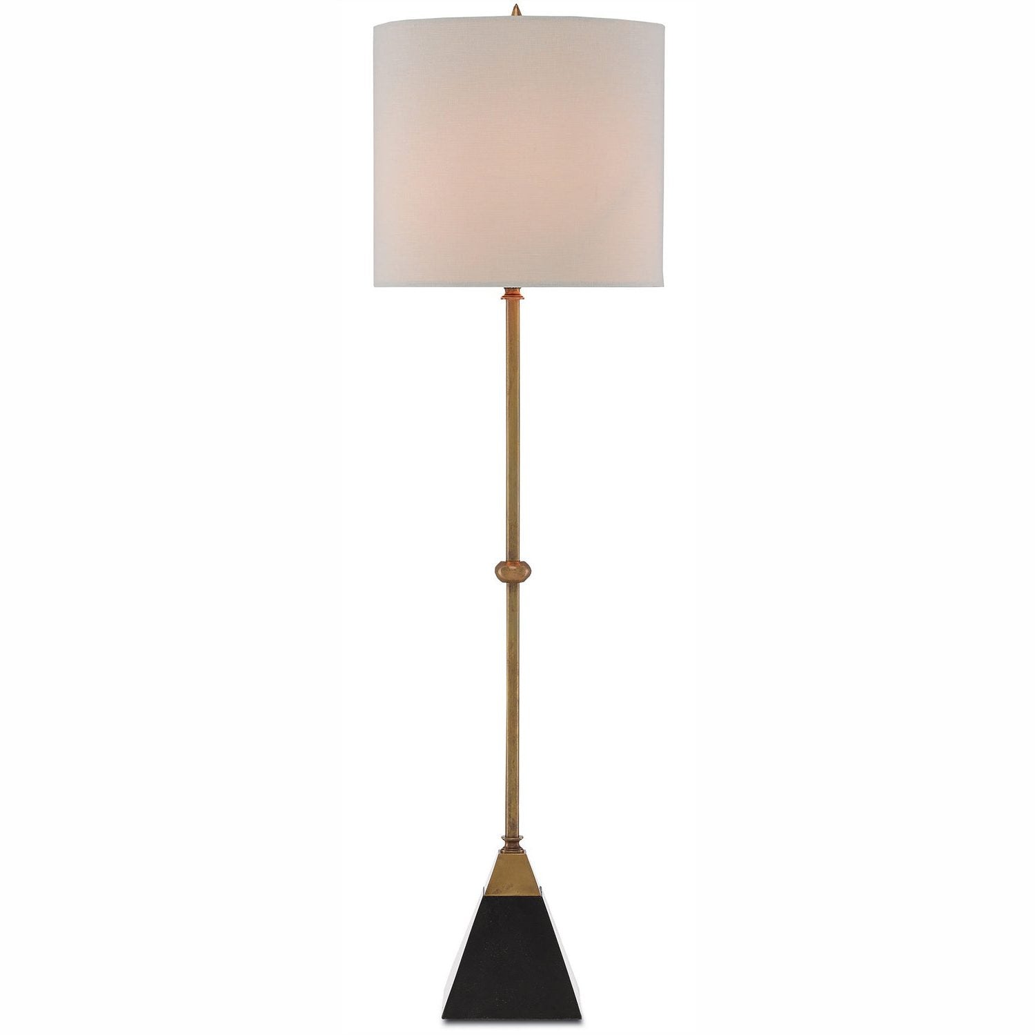 Currey and Company - 6000-0078 - One Light Table Lamp - Recluse Brass Table Lamp - Vintage Brass/Black