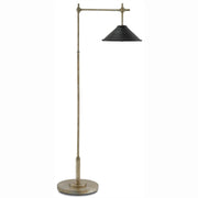 Currey and Company - 8000-0007 - One Light Floor Lamp - Dao Silver Floor Lamp - Silver Granello/Satin Black