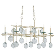 Currey and Company - 9000-0060 - Eight Light Chandelier - Sethos Collection - Silver Granello