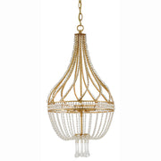 Currey and Company - 9000-0061 - Four Light Chandelier - Ingenue Gold Chandelier - Antique Gold Leaf