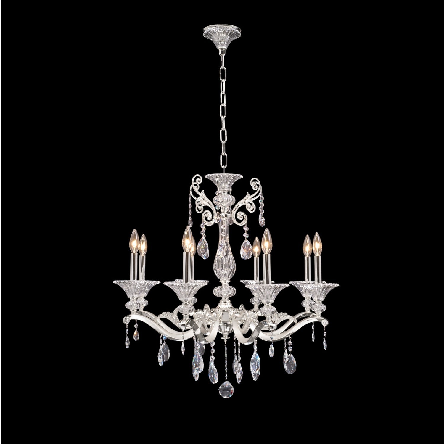 Allegri - 020152-017-SS001 - Eight Light Chandelier - Vasari - Silver