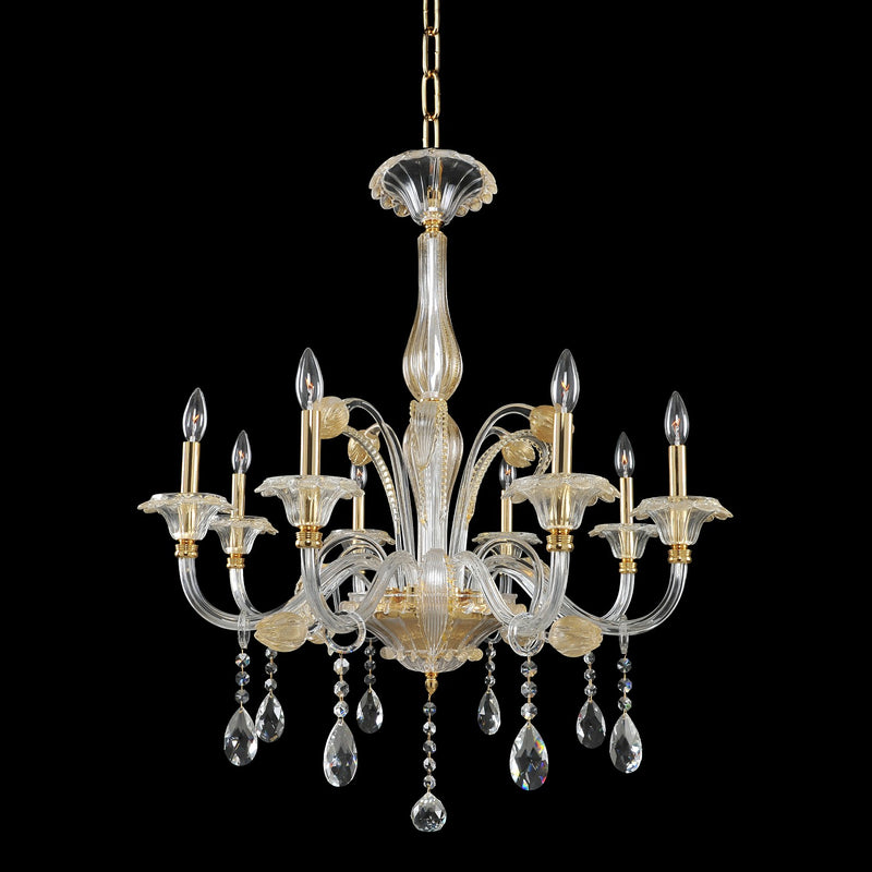 Allegri - 029151-024-FR001 - Eight Light Chandelier - La Rosa - Gold