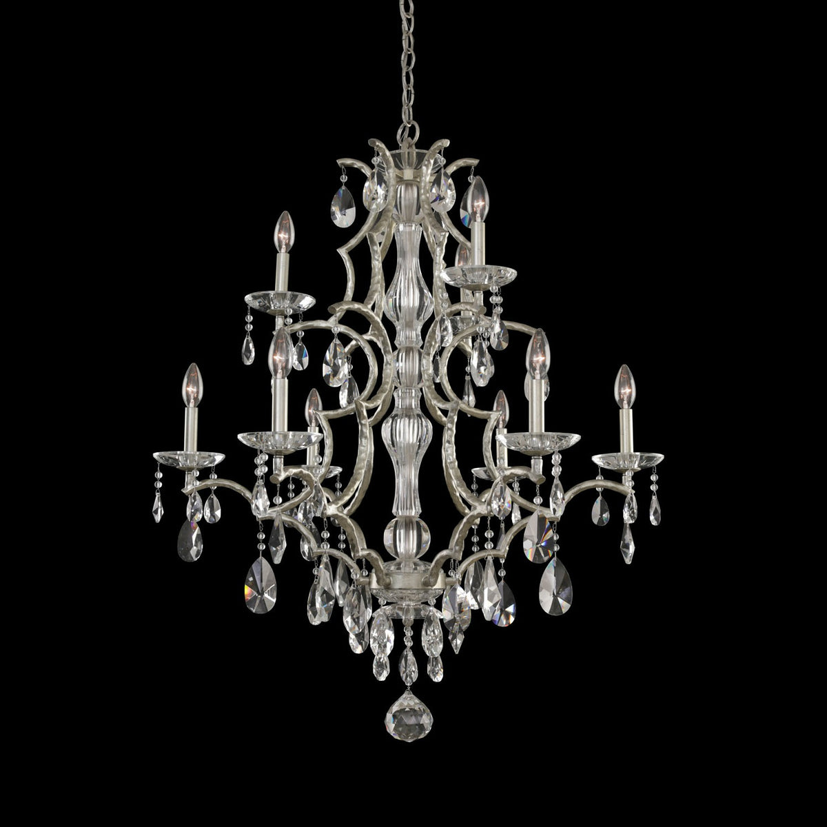 Allegri - 090074-040-FR001 - Nine Light Chandelier - Shorecrest - Sliver Dollar