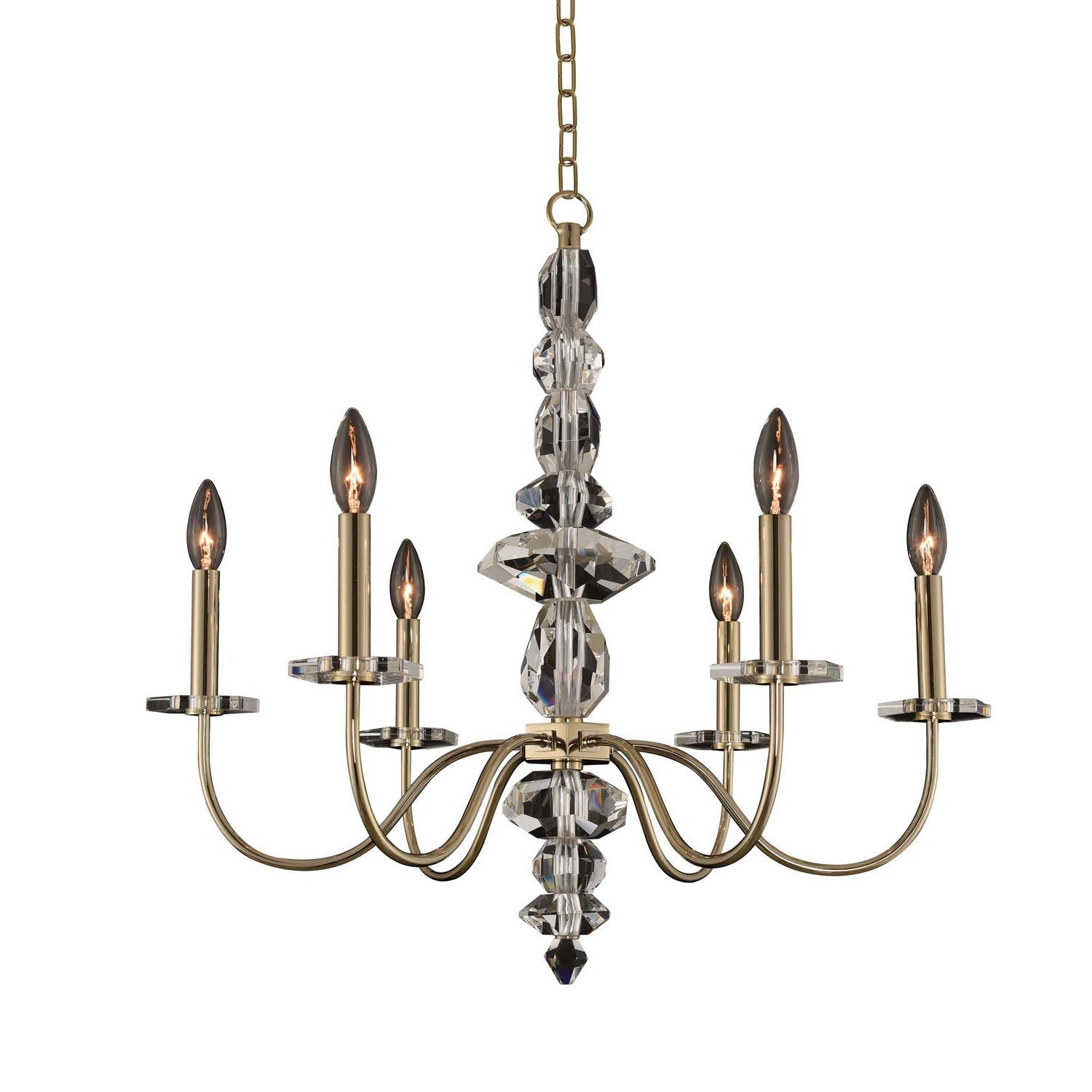 Allegri - 031250-041-FR001 - Six Light Chandelier - Bolivar - Champagne Gold