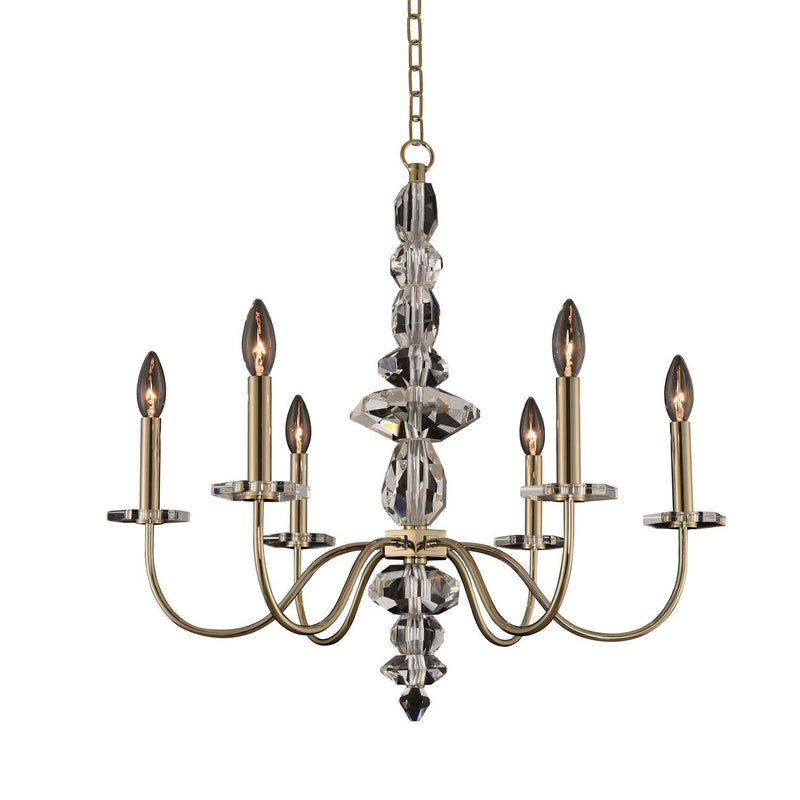 Allegri - 031250-041-FR001 - Six Light Chandelier - Bolivar - Champagne Gold