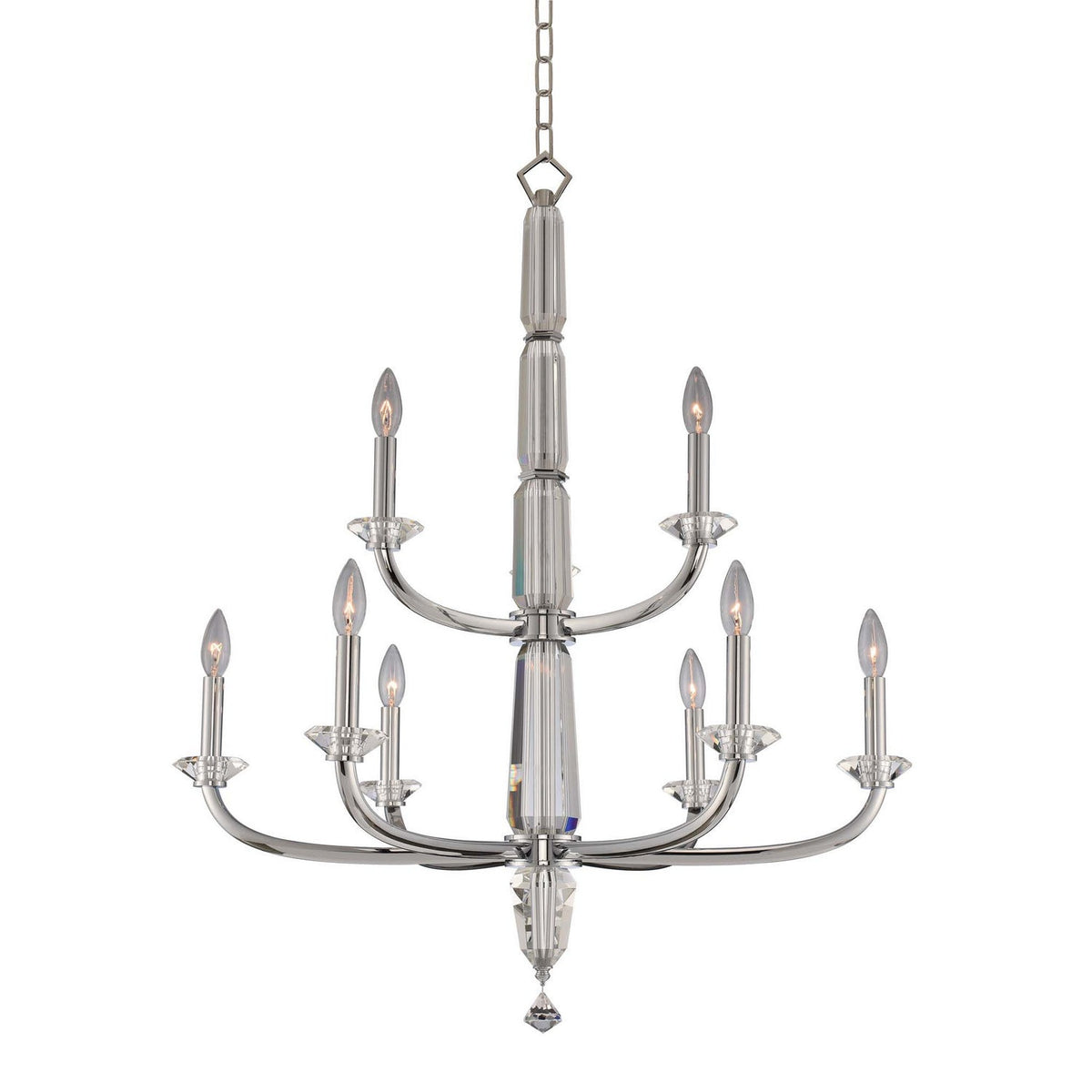Allegri - 031352-010-FR001 - Nine Light Chandelier - Palermo - Chrome