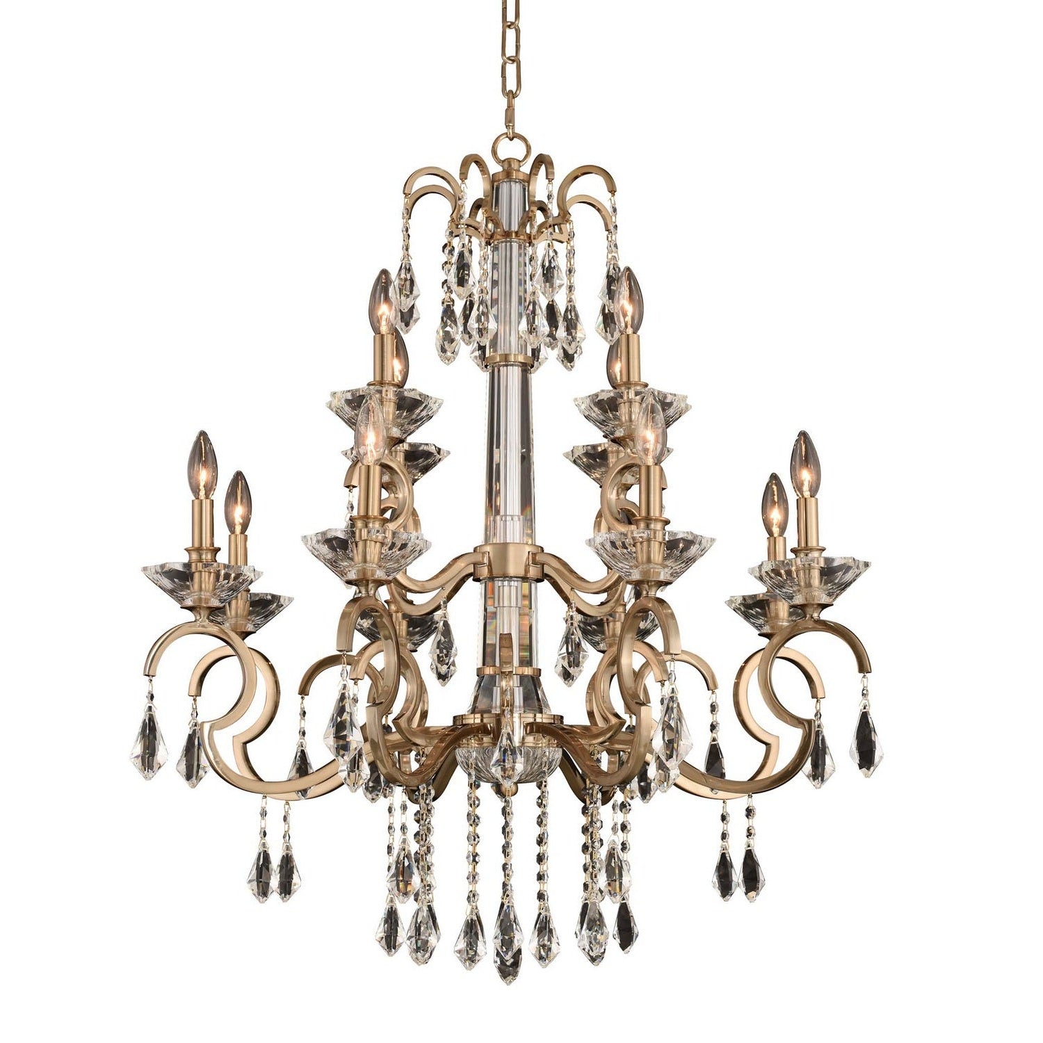 Allegri - 031652-038-FR001 - 12 Light Chandelier - Valencia - Brushed Champagne Gold
