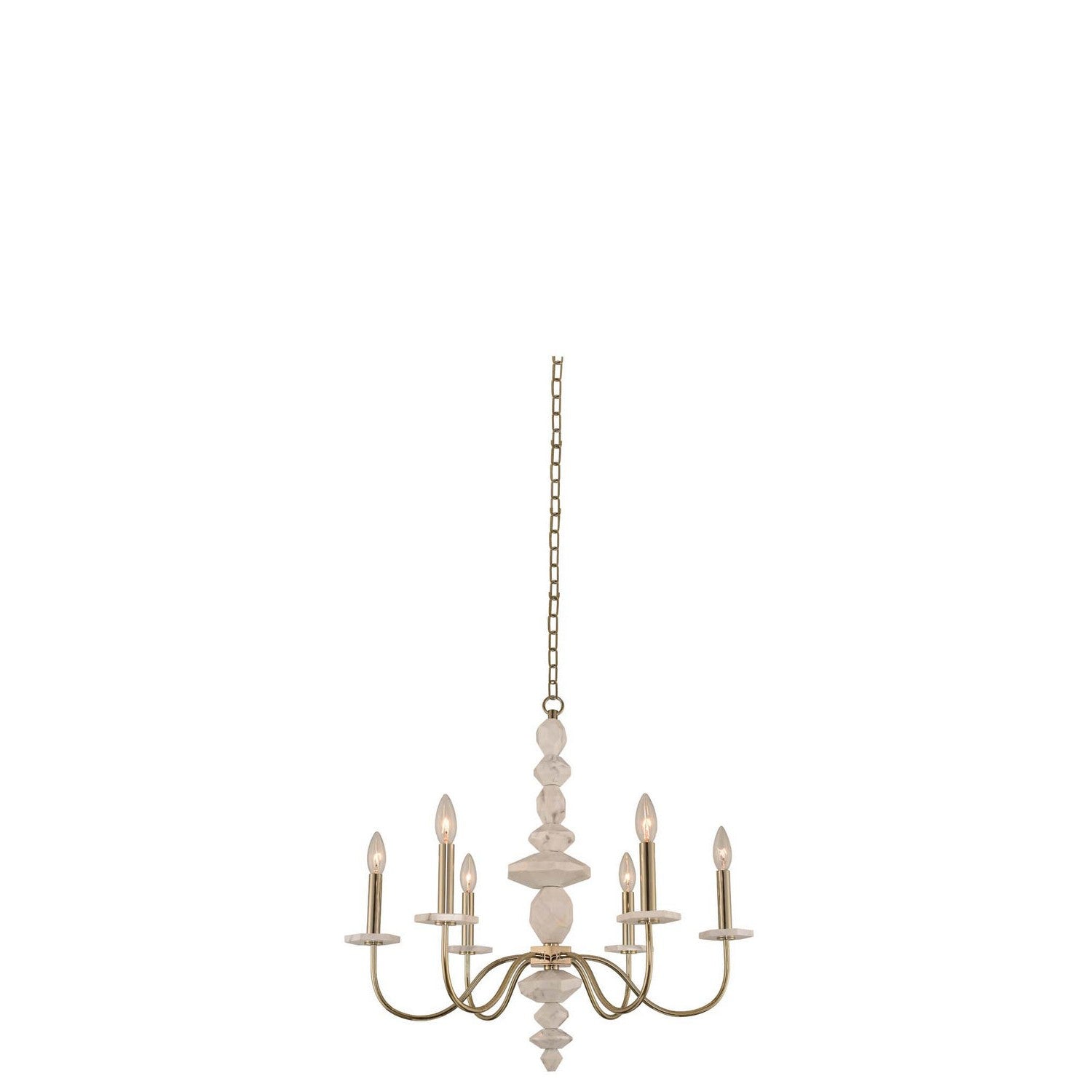 Kalco - 304850CG - Six Light Chandelier - Carrara - Champagne Gold
