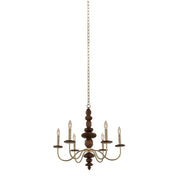 Kalco - 304950CG - Six Light Chandelier - Lassen - Champagne Gold