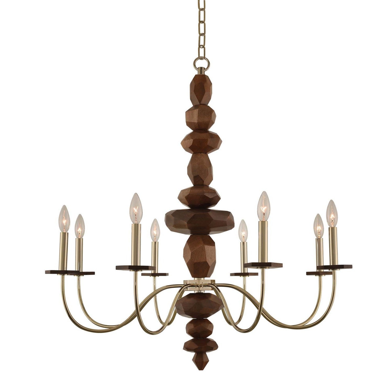 Kalco - 304951CG - Eight Light Chandelier - Lassen - Champagne Gold