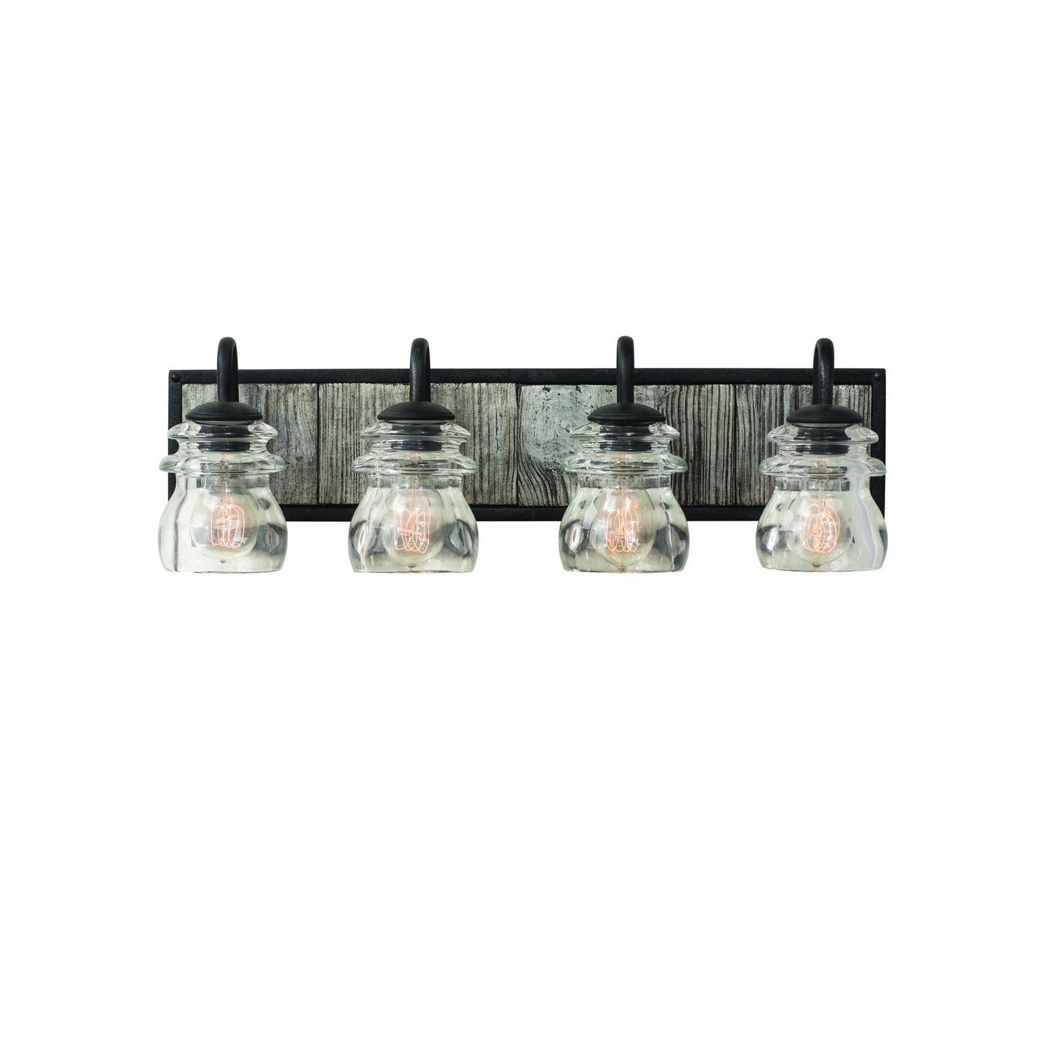 Kalco - 504634BI - Four Light Bath - Bainbridge - Black Iron