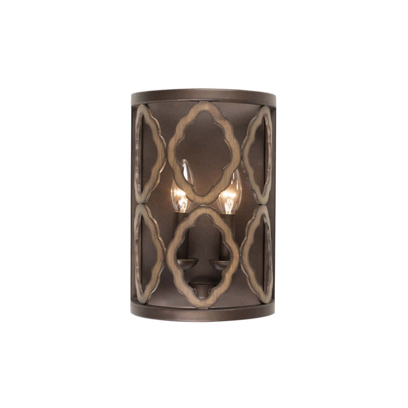 Kalco - 504821BS - Two Light Wall Sconce - Whittaker - Brownstone