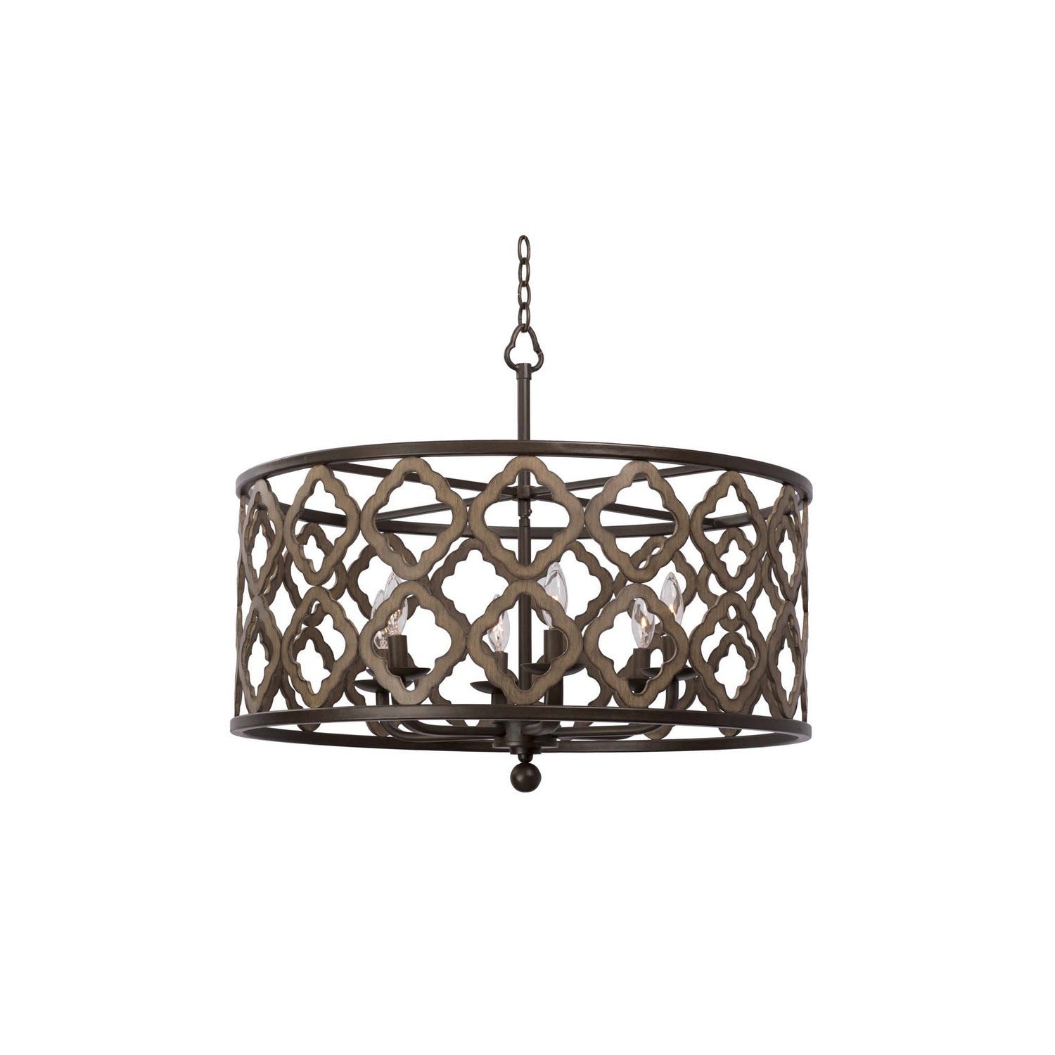 Kalco - 504852BS - Six Light Pendant - Whittaker - Brownstone