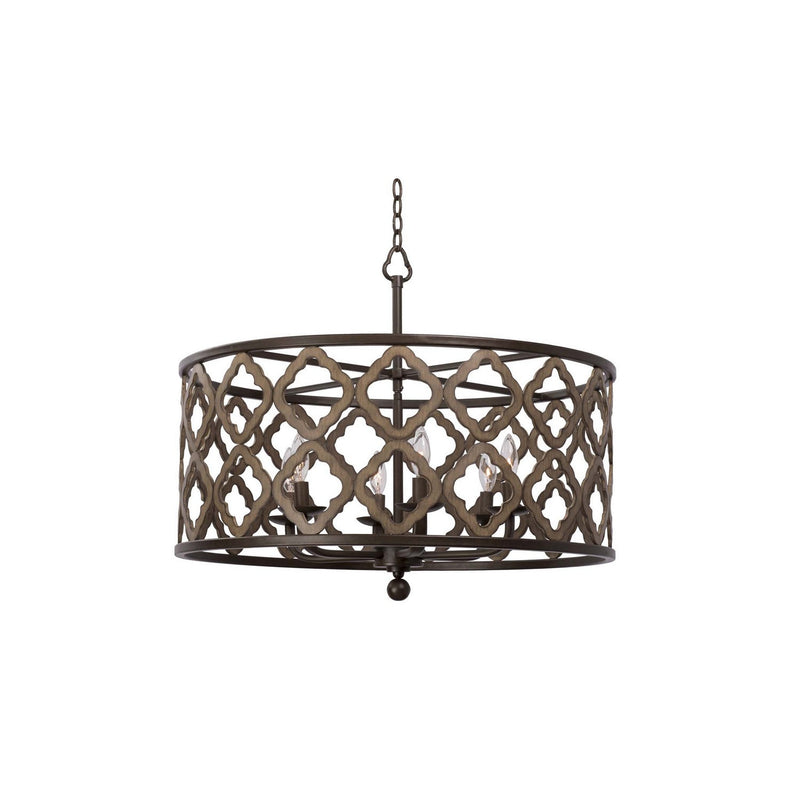 Kalco - 504852BS - Six Light Pendant - Whittaker - Brownstone