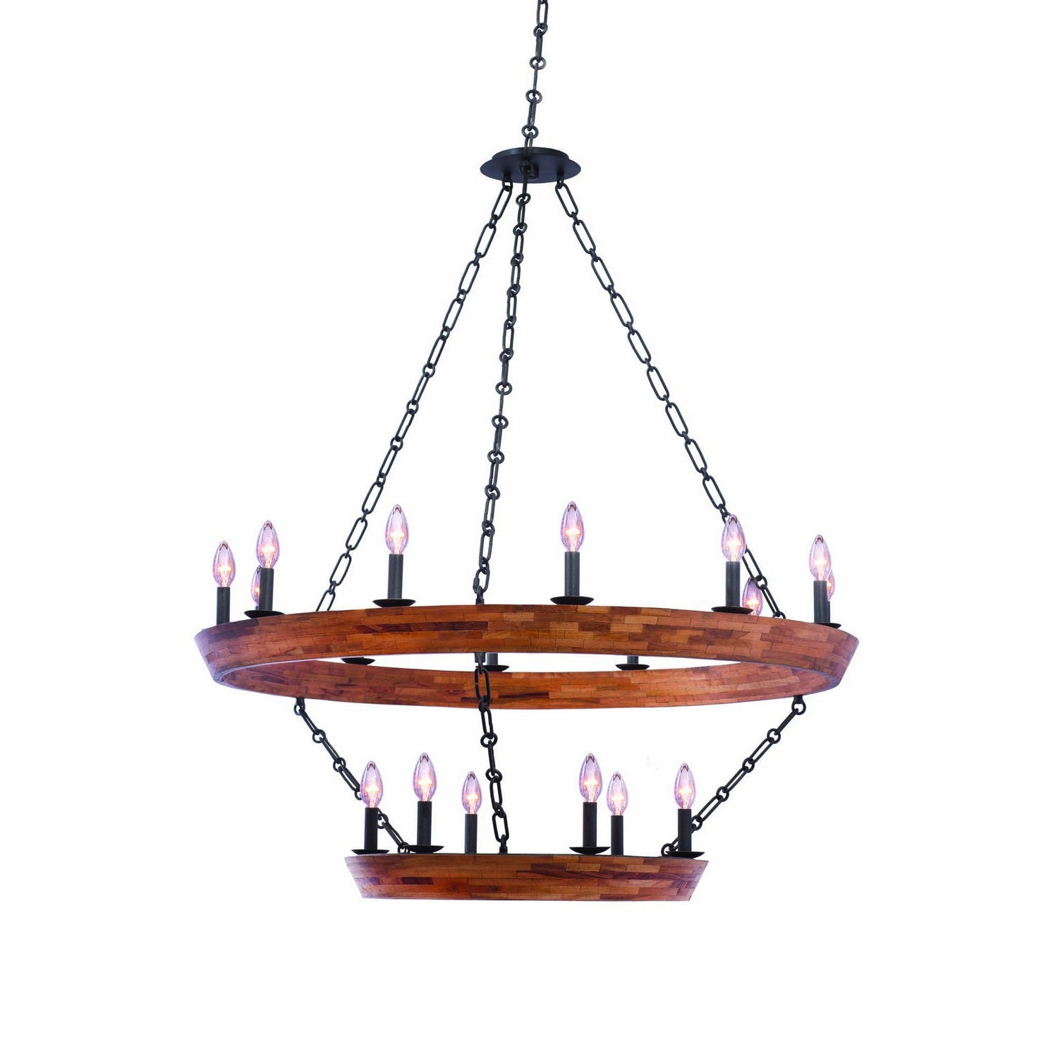 Kalco - 505553BI - 18 Light Chandelier - Lansdale - Black Iron