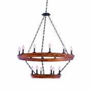 Kalco - 505553BI - 18 Light Chandelier - Lansdale - Black Iron