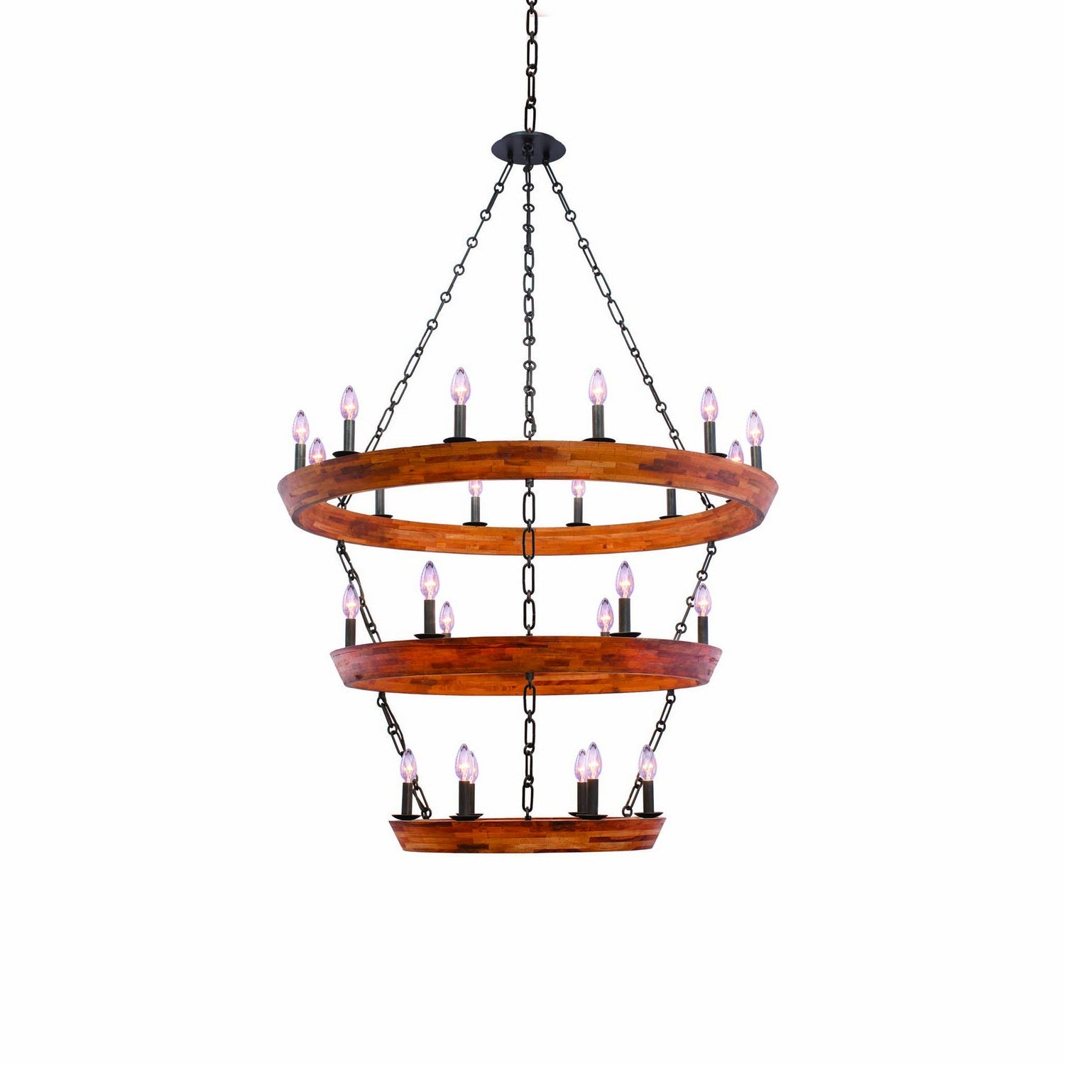 Kalco - 505554BI - 24 Light Chandelier - Lansdale - Black Iron