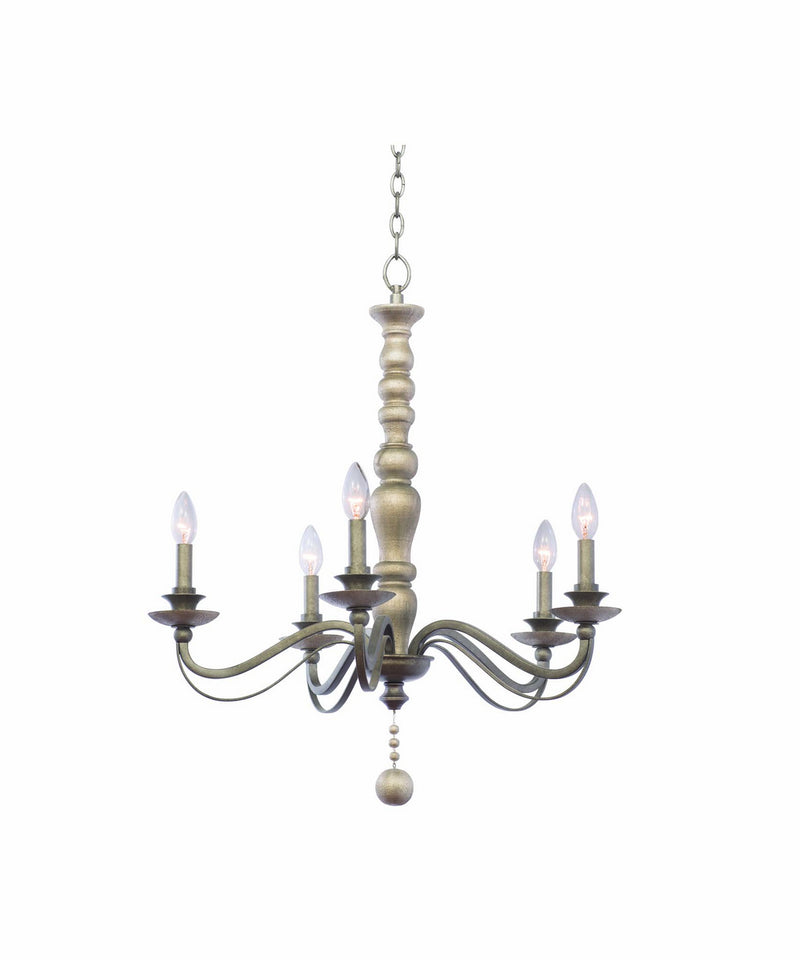 Kalco - 506351DS - Five Light Chandelier - Colony - Dune Silver