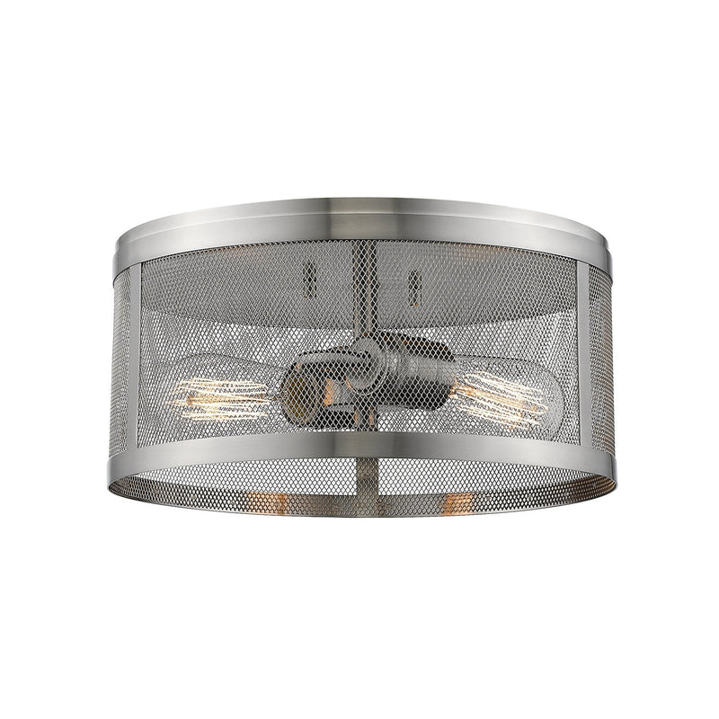 Z-Lite - 331F12-BN - Two Light Flush Mount - Meshsmith - Brushed Nickel