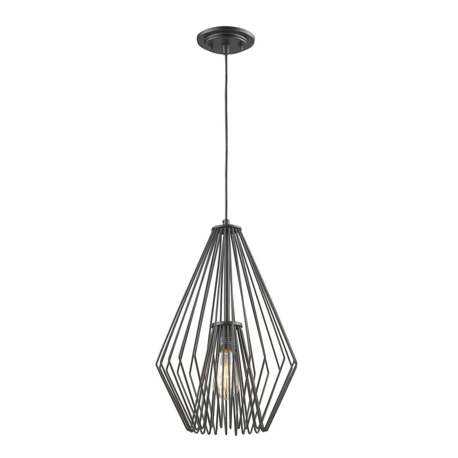 Z-Lite - 442MP12-MB - One Light Pendant - Quintus - Matte Black