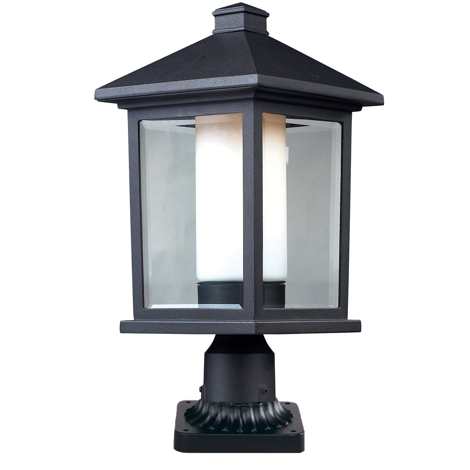 Z-Lite - 523PHB-PM - One Light Outdoor Pier Mounted Fixture - Mesa - Black