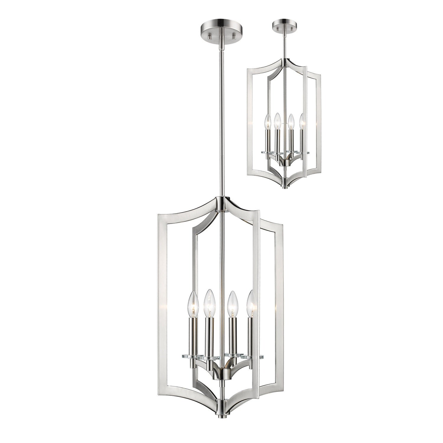 Z-Lite - 6008-4BN - Four Light Chandelier - Zander - Brushed Nickel
