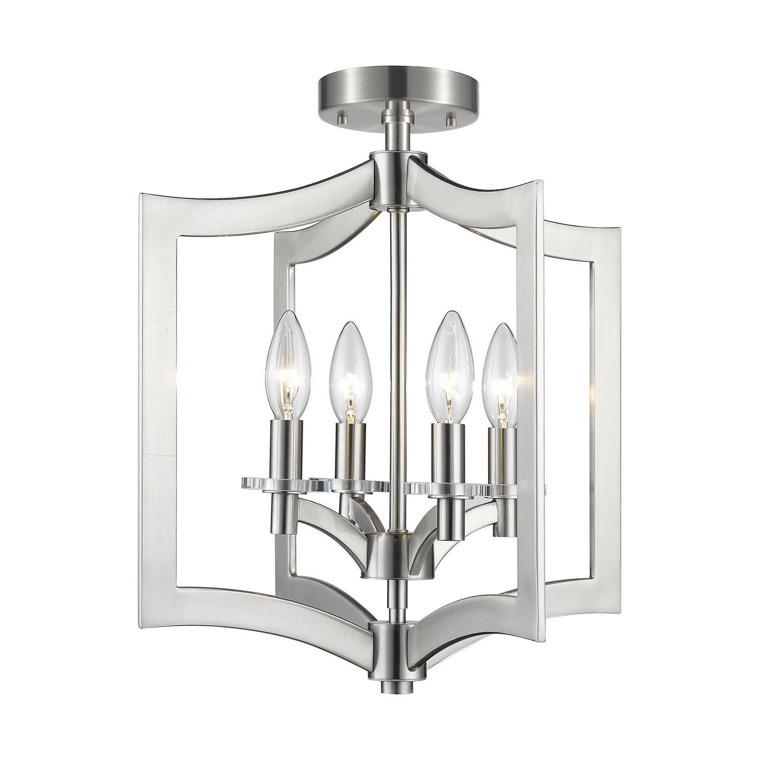 Z-Lite - 6008SFC-BN - Four Light Semi Flush Mount - Zander - Brushed Nickel