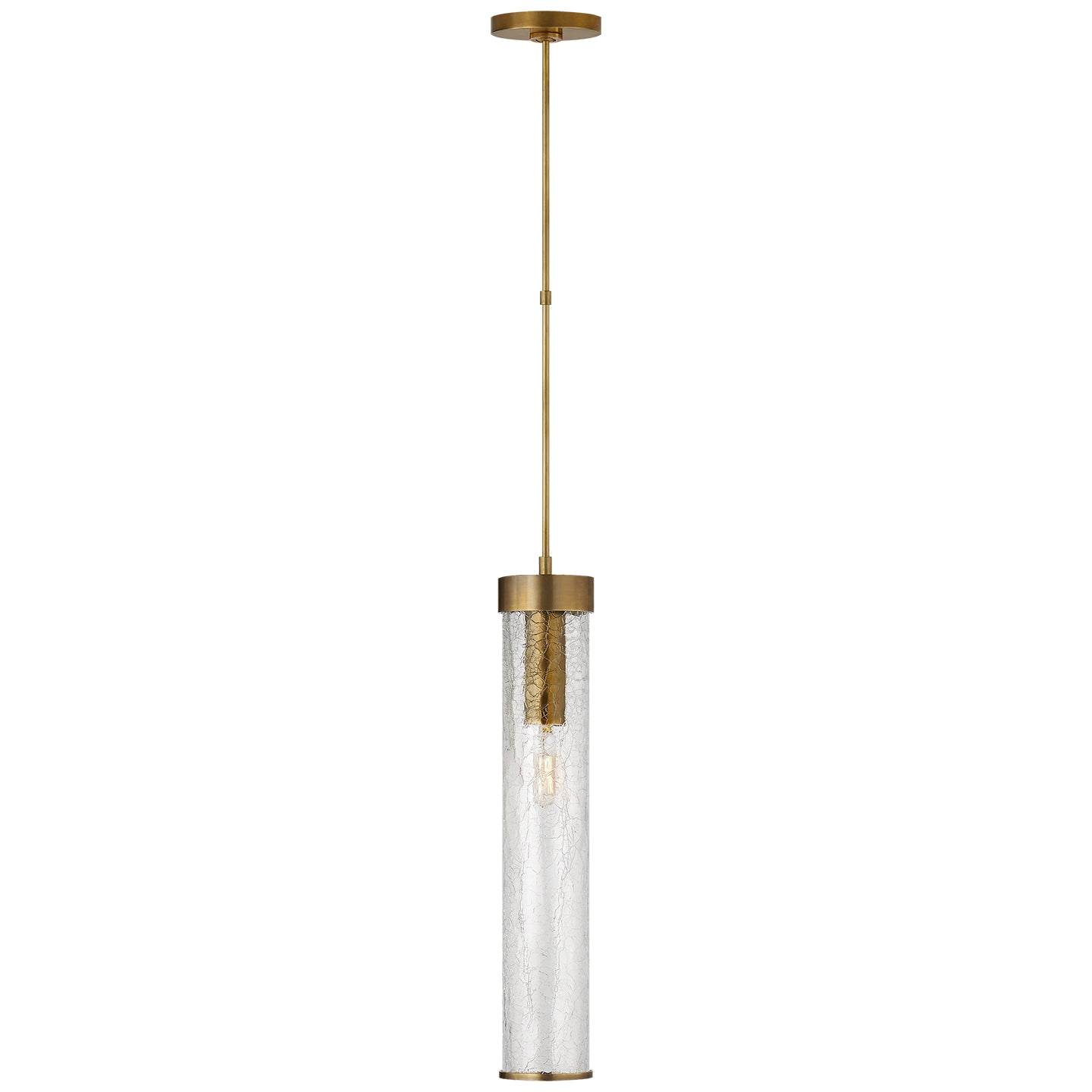 Visual Comfort Signature - KW 5118AB-CRG - One Light Pendant - Liaison - Antique-Burnished Brass