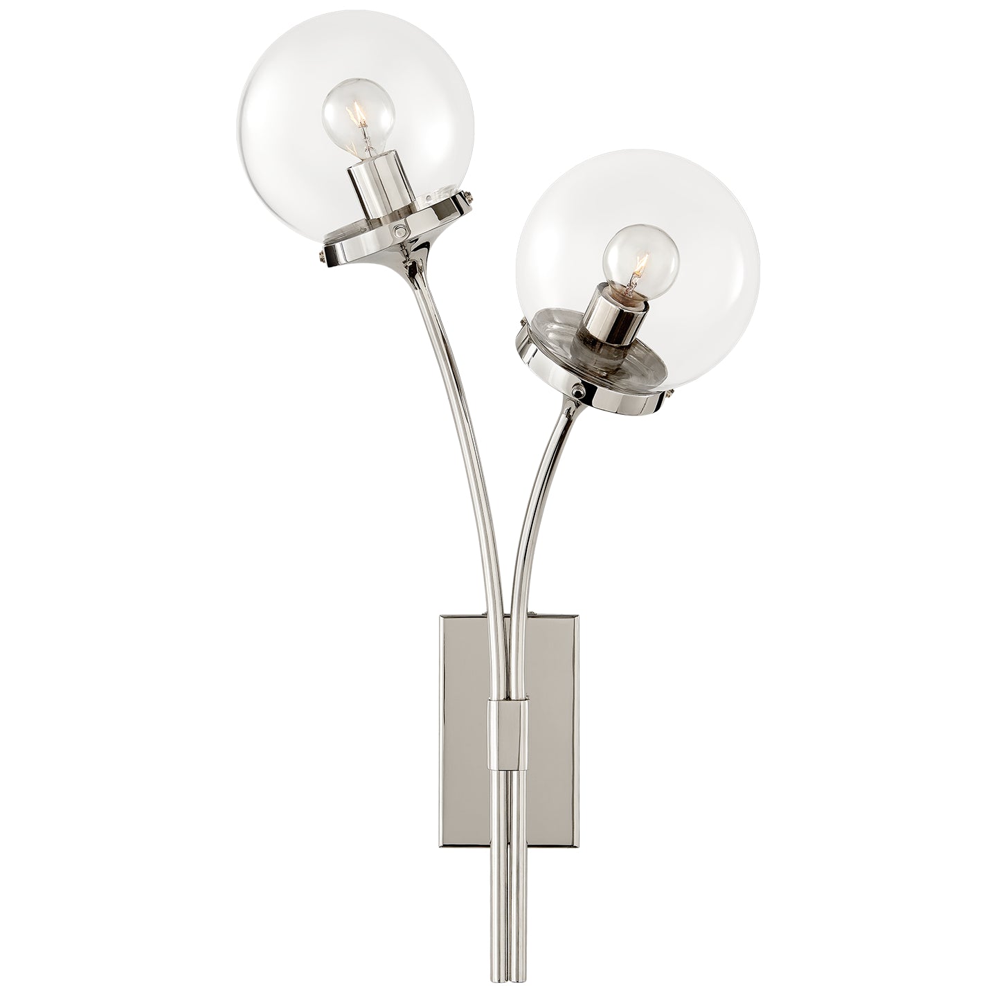 Visual Comfort Signature - KS 2408PN-CG - Two Light Wall Sconce - Prescott - Polished Nickel