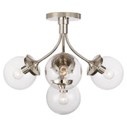 Visual Comfort Signature - KS 4407PN-CG - Four Light Semi Flush Mount - Prescott - Polished Nickel