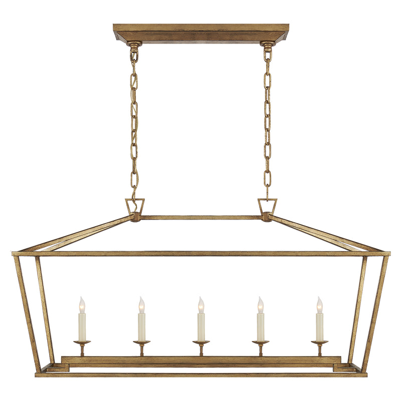 Visual Comfort Signature - CHC 2156GI - Five Light Linear Pendant - Darlana - Gilded Iron