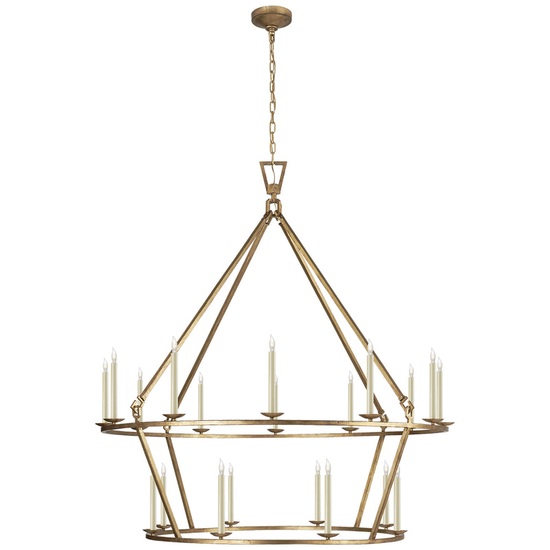 Visual Comfort Signature - CHC 5199GI - 20 Light Chandelier - Darlana Ring - Gilded Iron