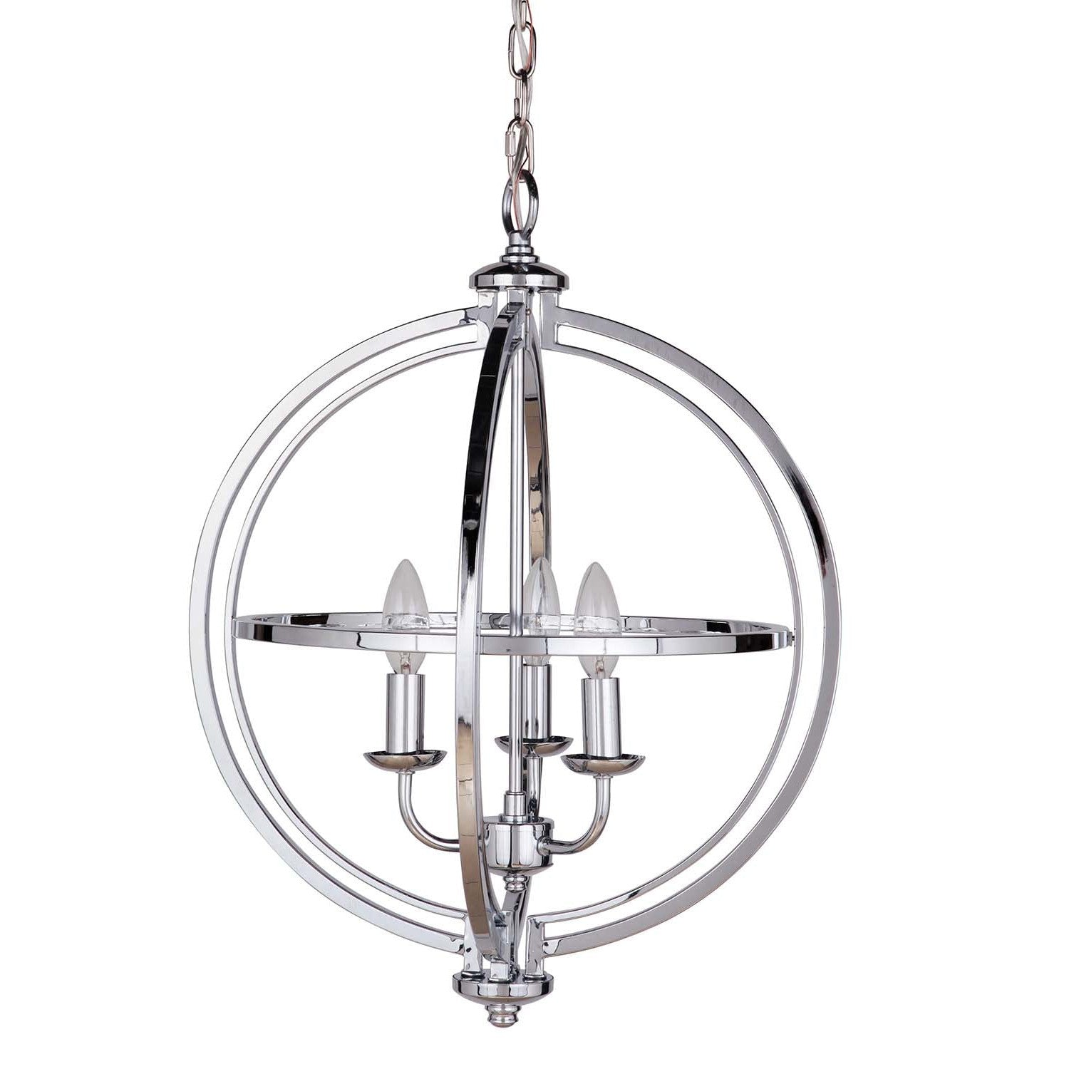 Craftmade - 40133-CH - Three Light Foyer Pendant - Berkeley - Chrome